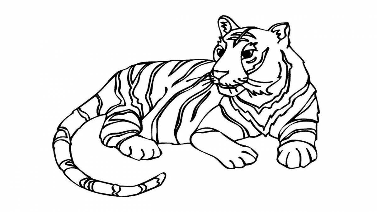 Exquisite tiger coloring