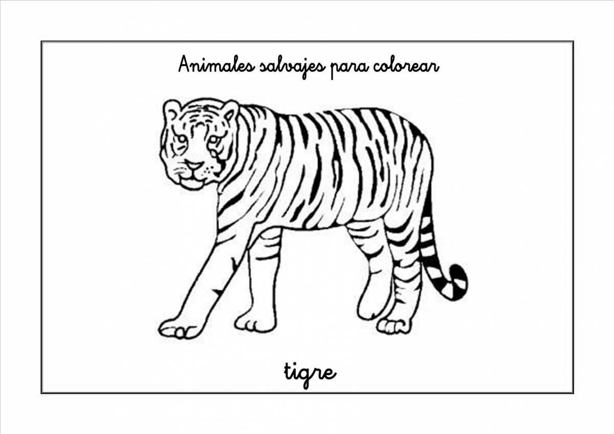 Красивая тигровая раскраска