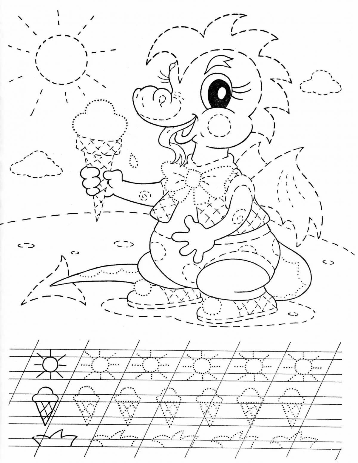 Bright copy of the coloring page