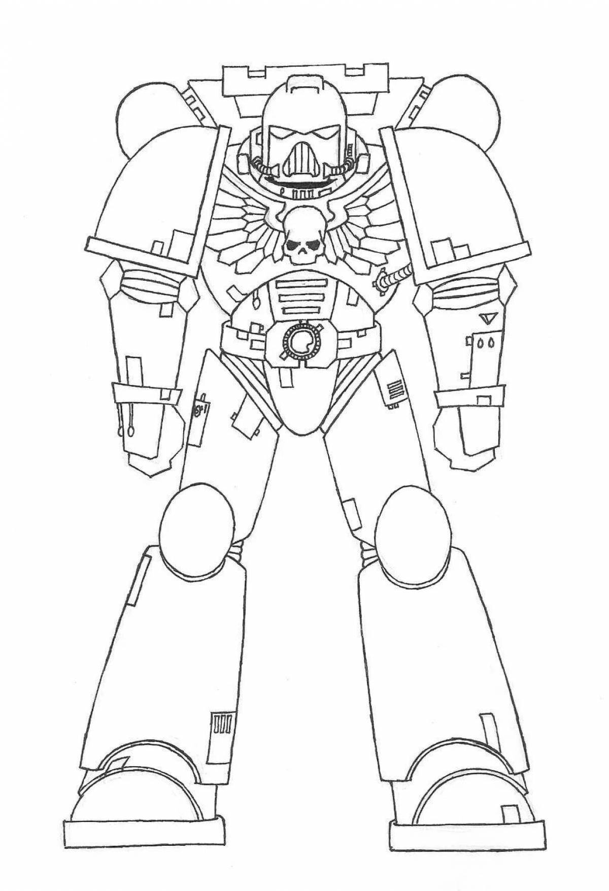 Coloring book bright space marine