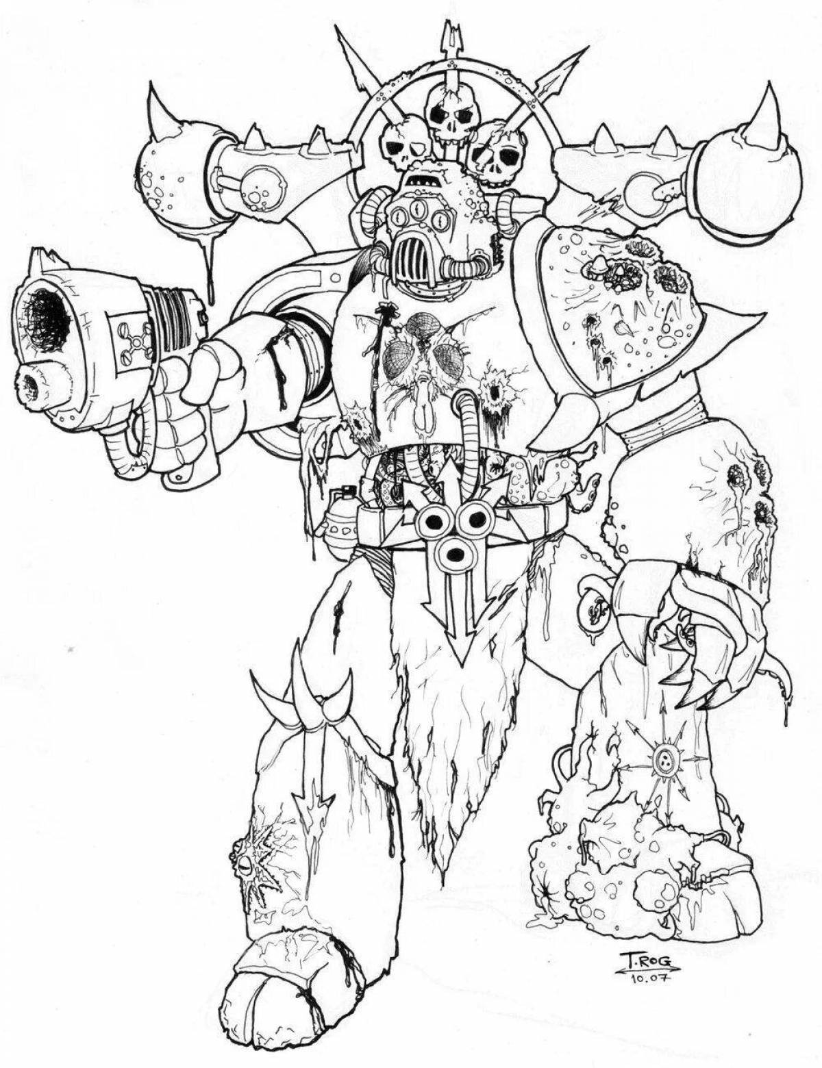 Amazing Space Marine coloring page