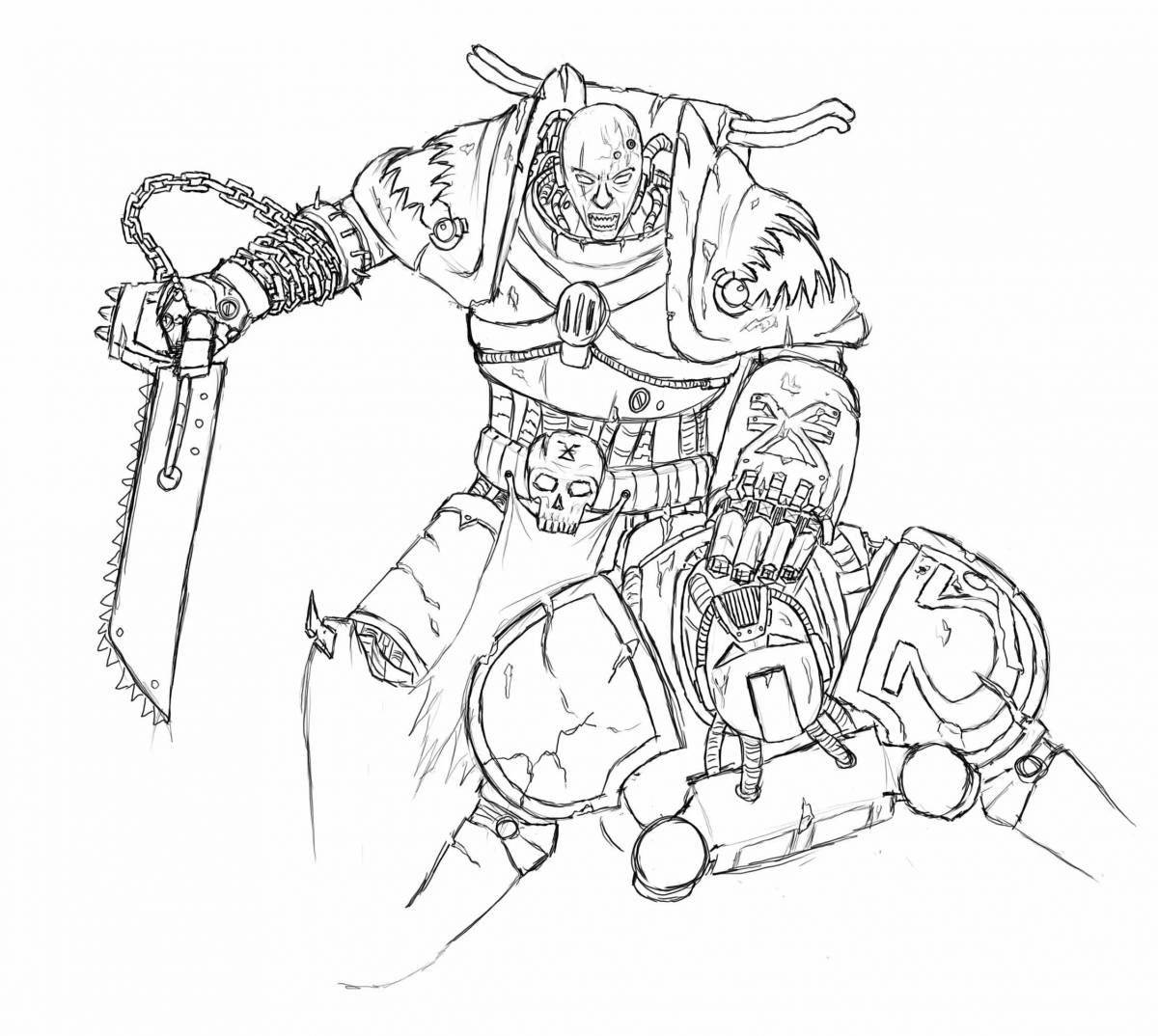 Grand Space Marine coloring page
