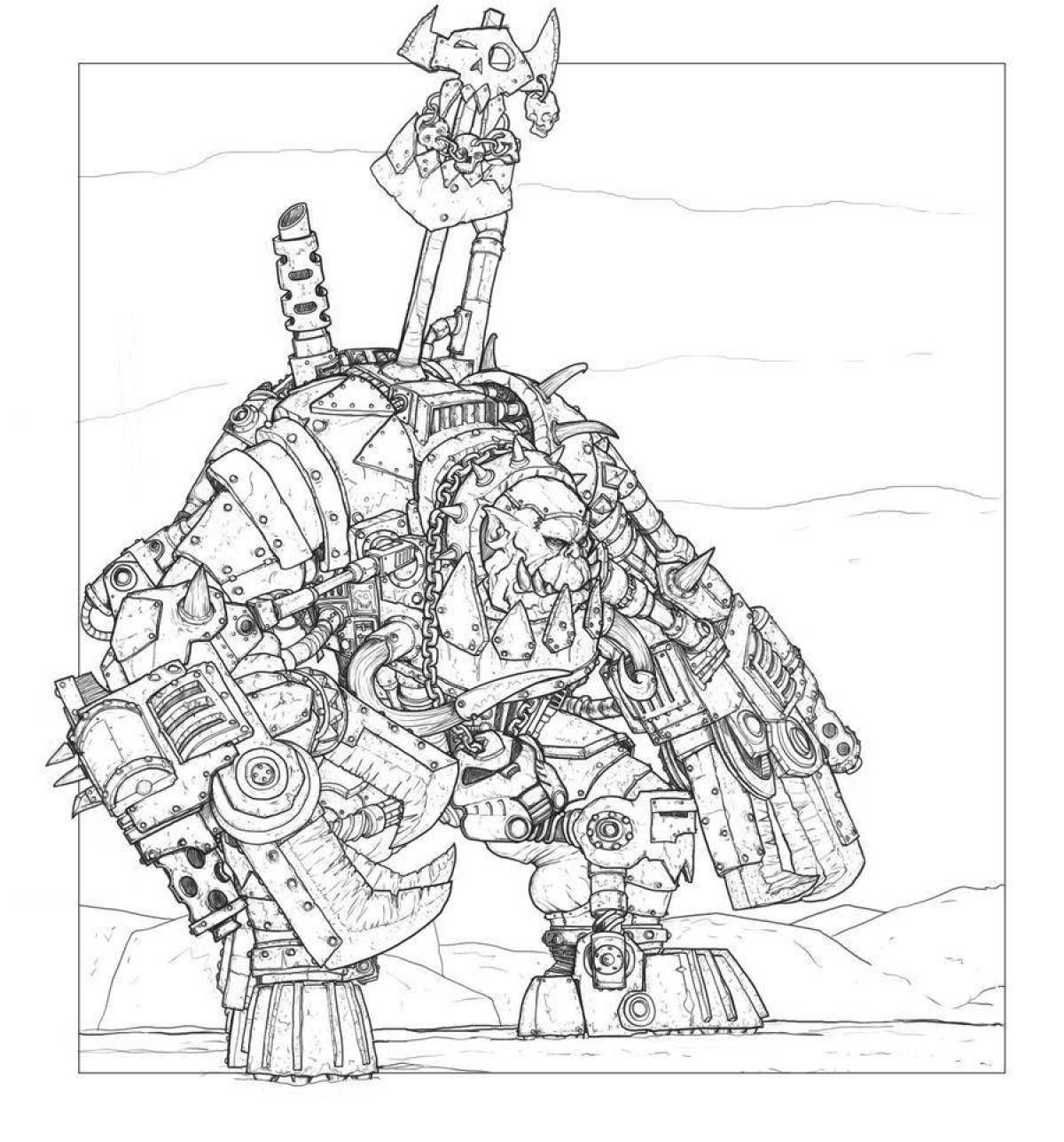 Royal space marine coloring page