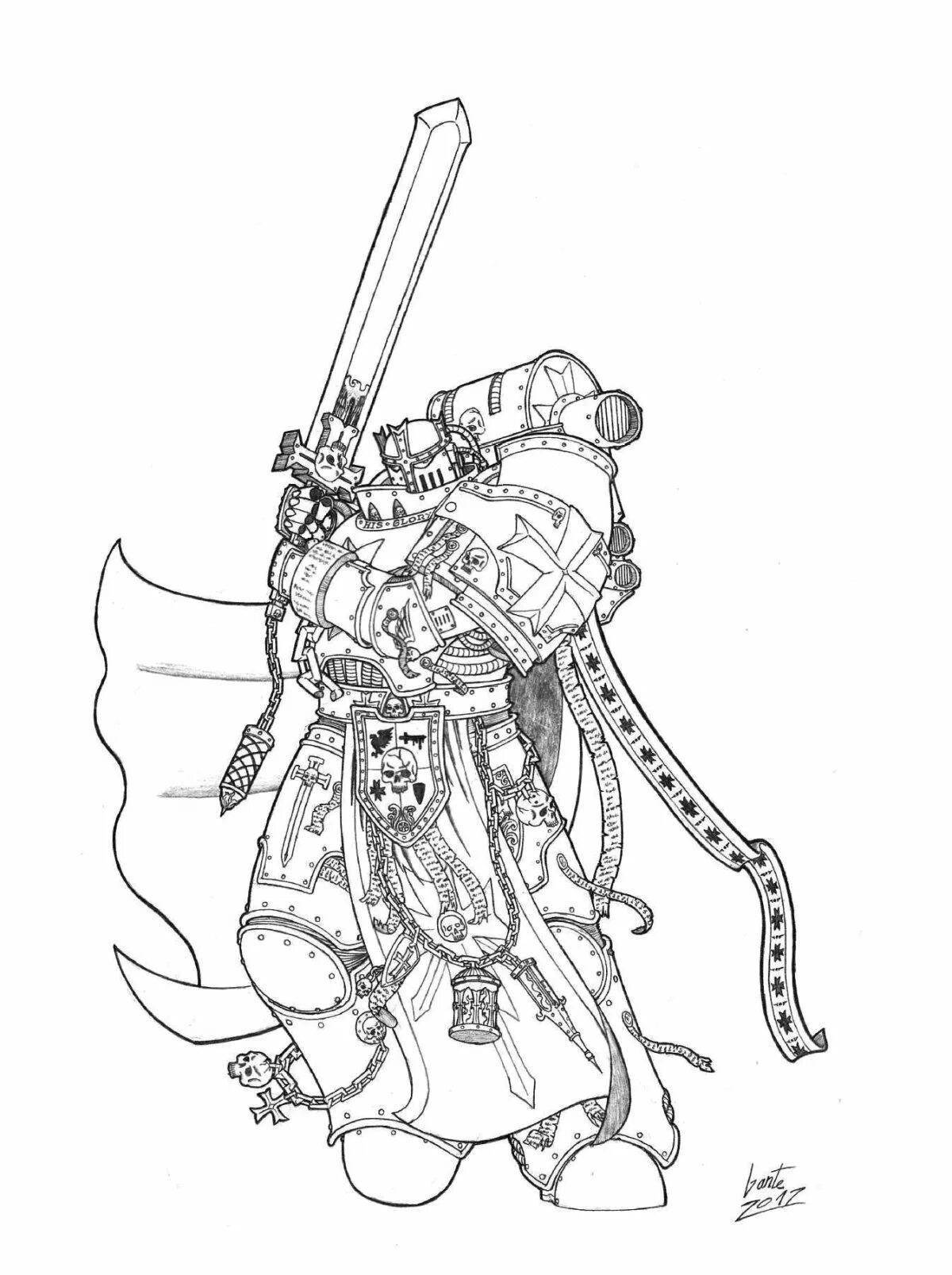 Deluxe Space Marine coloring page