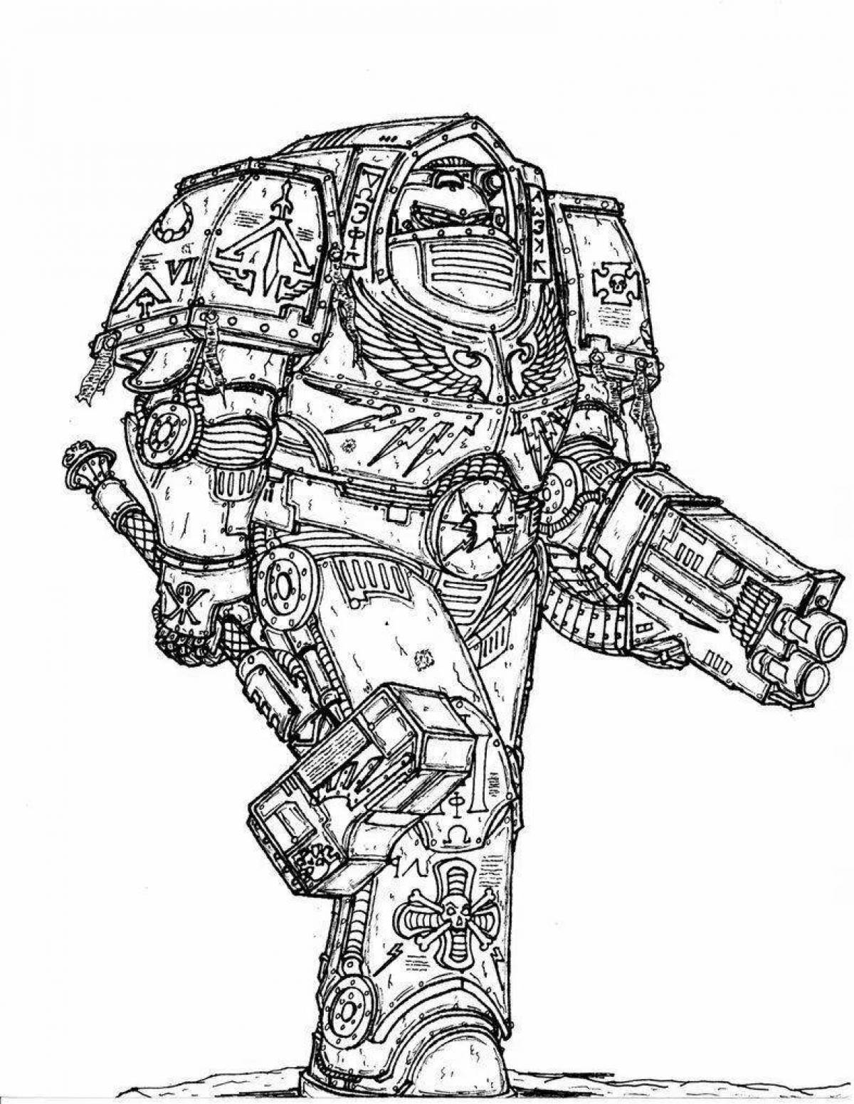 Fine Space Marine coloring page