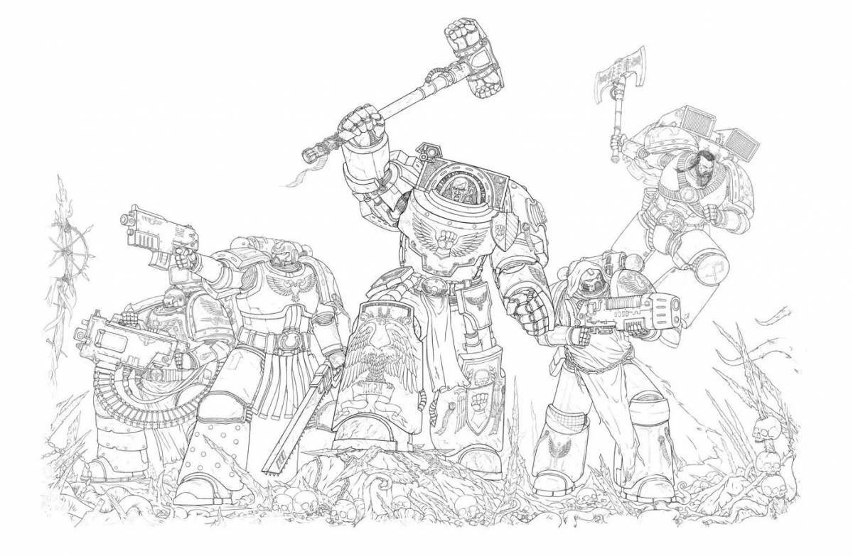 Vibrant Space Marine Coloring Page