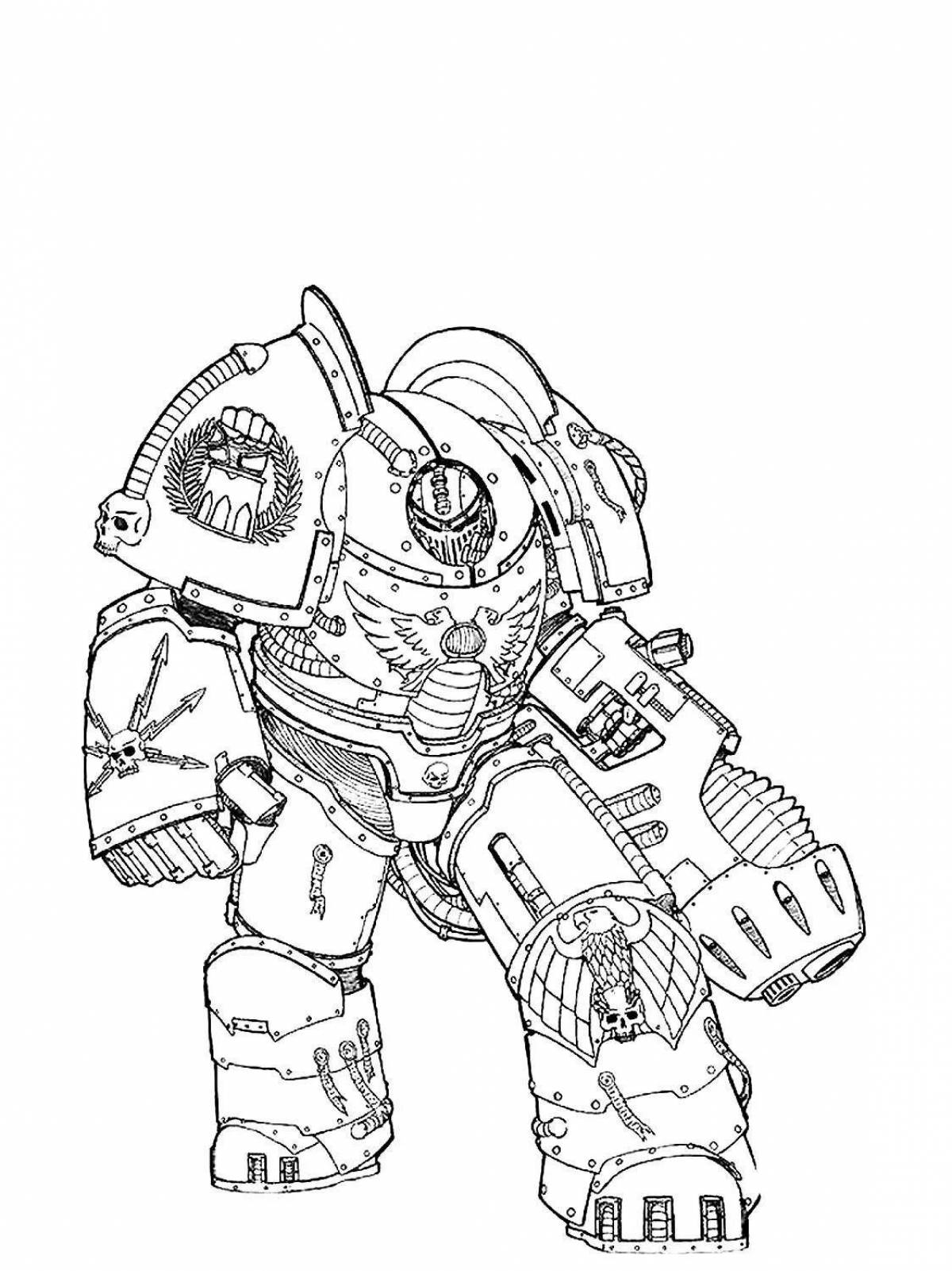 Large space marine coloring page