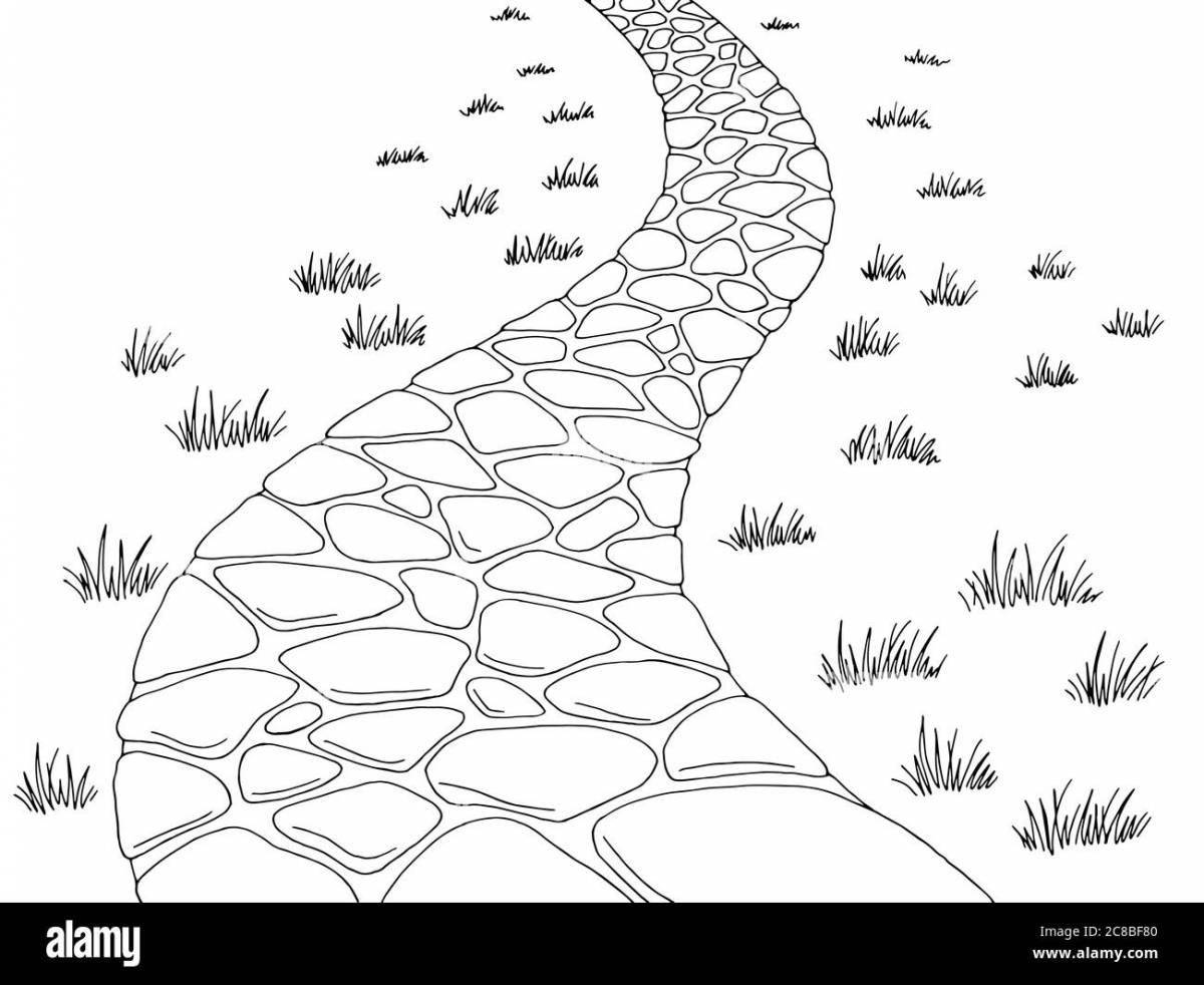 Photo Amazing landscape coloring book