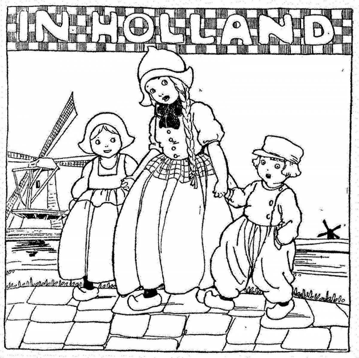 Fantastic holland coloring book