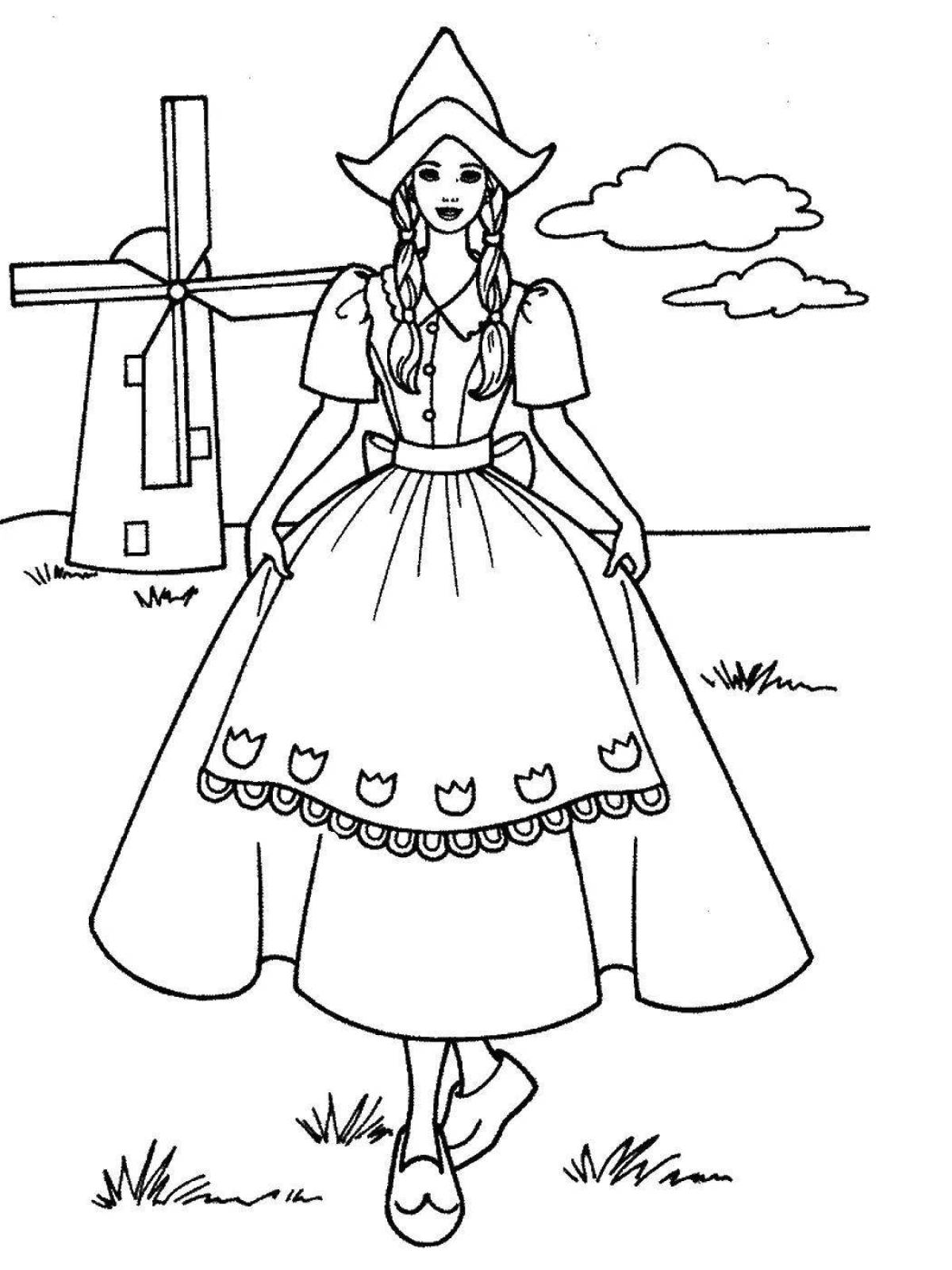 Flaming Holland coloring page