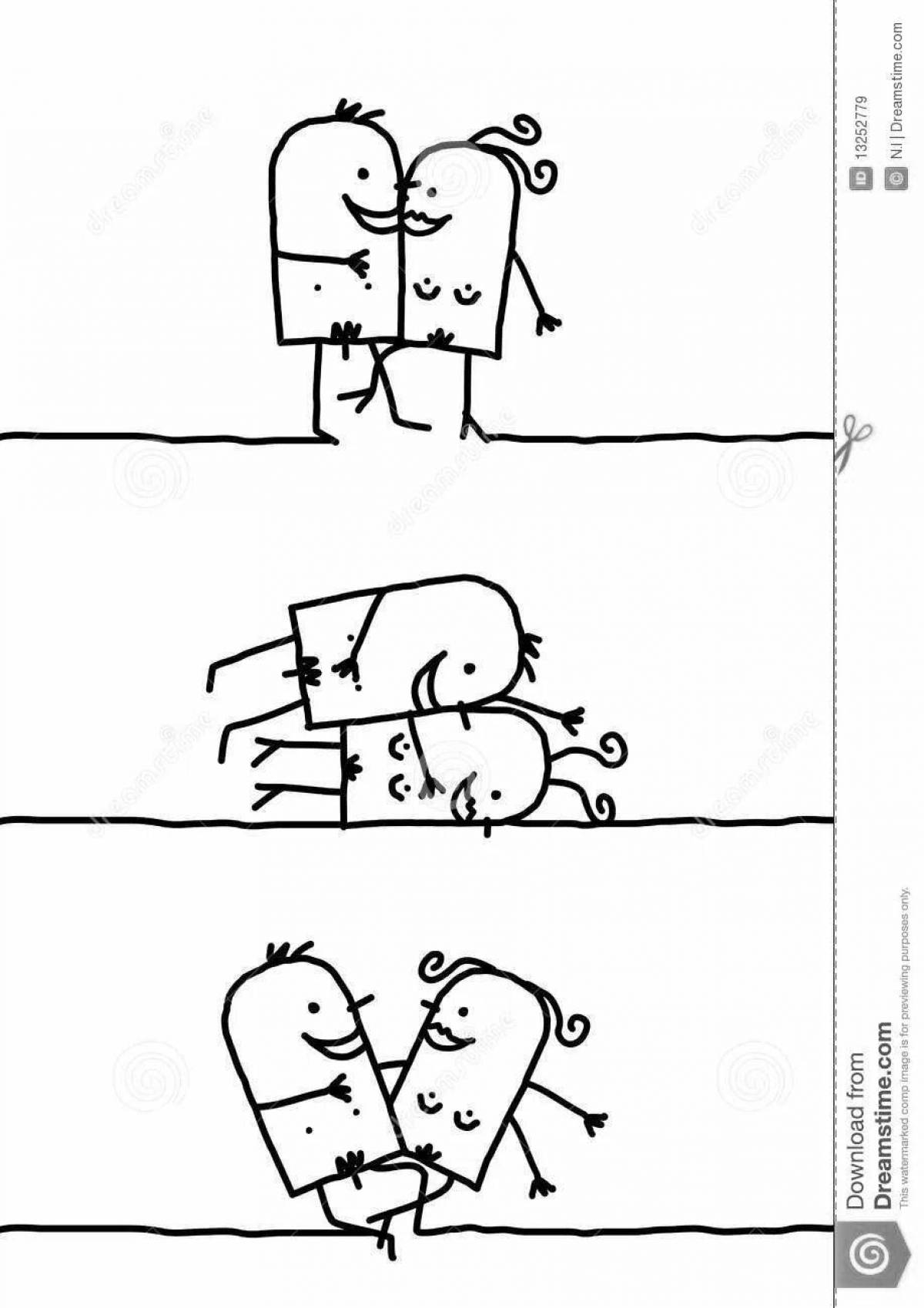 Awesome kamasutra coloring page