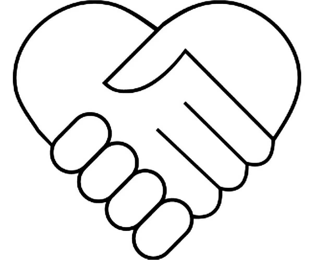 Символ дружбы рукопожатие