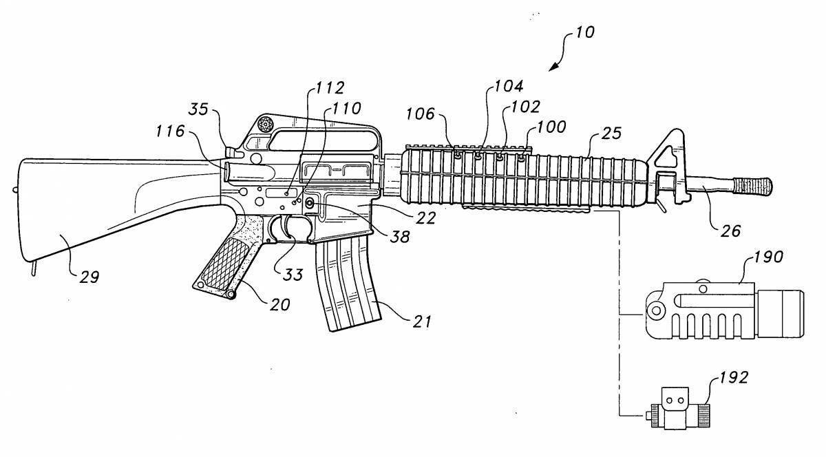 Чертеж m4a1 s