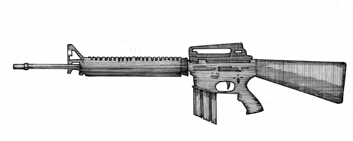 Как нарисовать м4а1