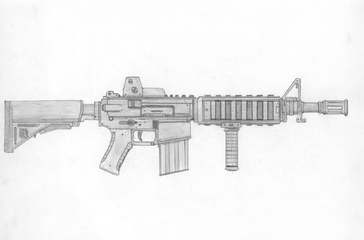 Как нарисовать м16а1