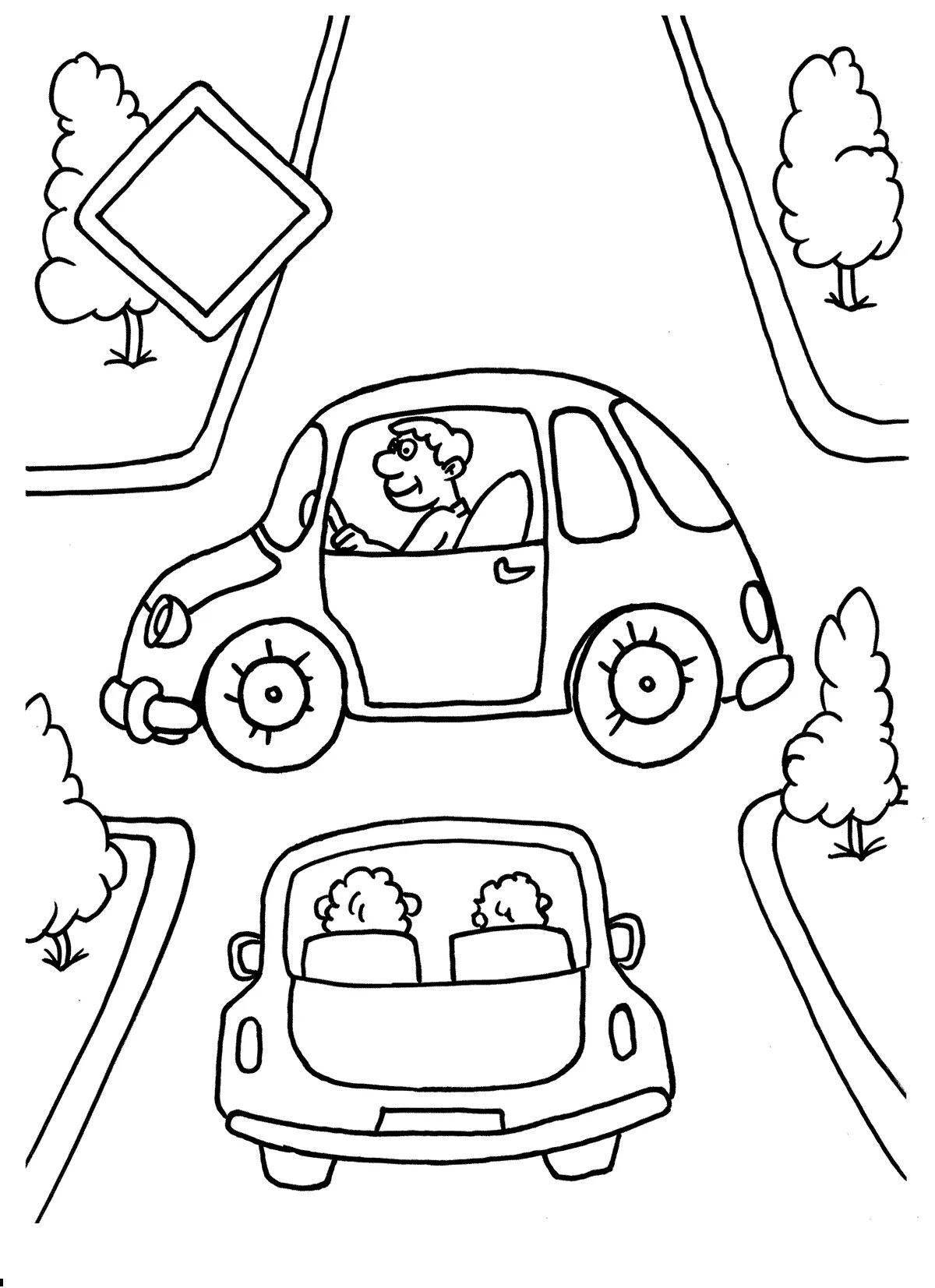 Coloring page magnificent crossroads