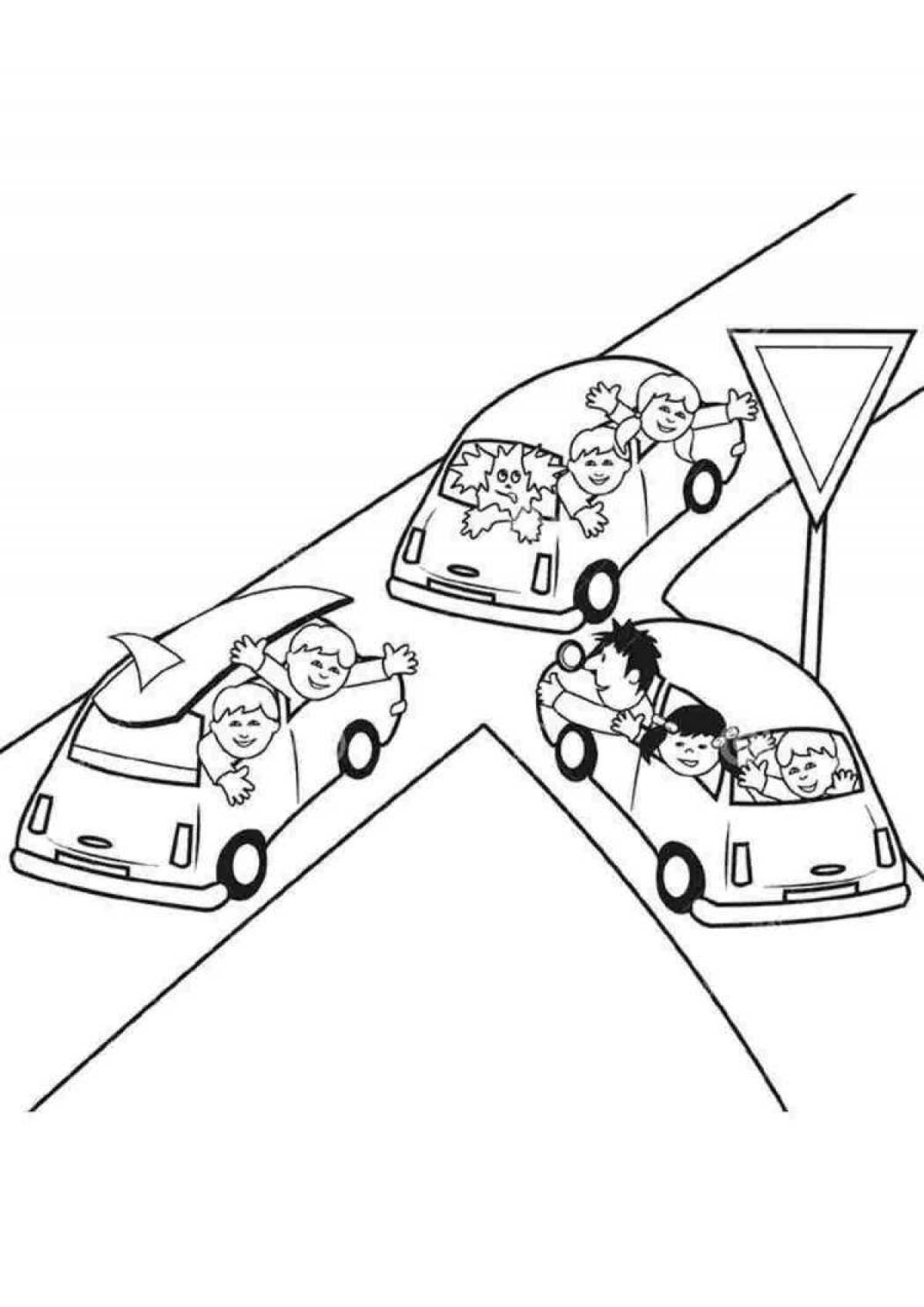 Coloring page amazing crossroads