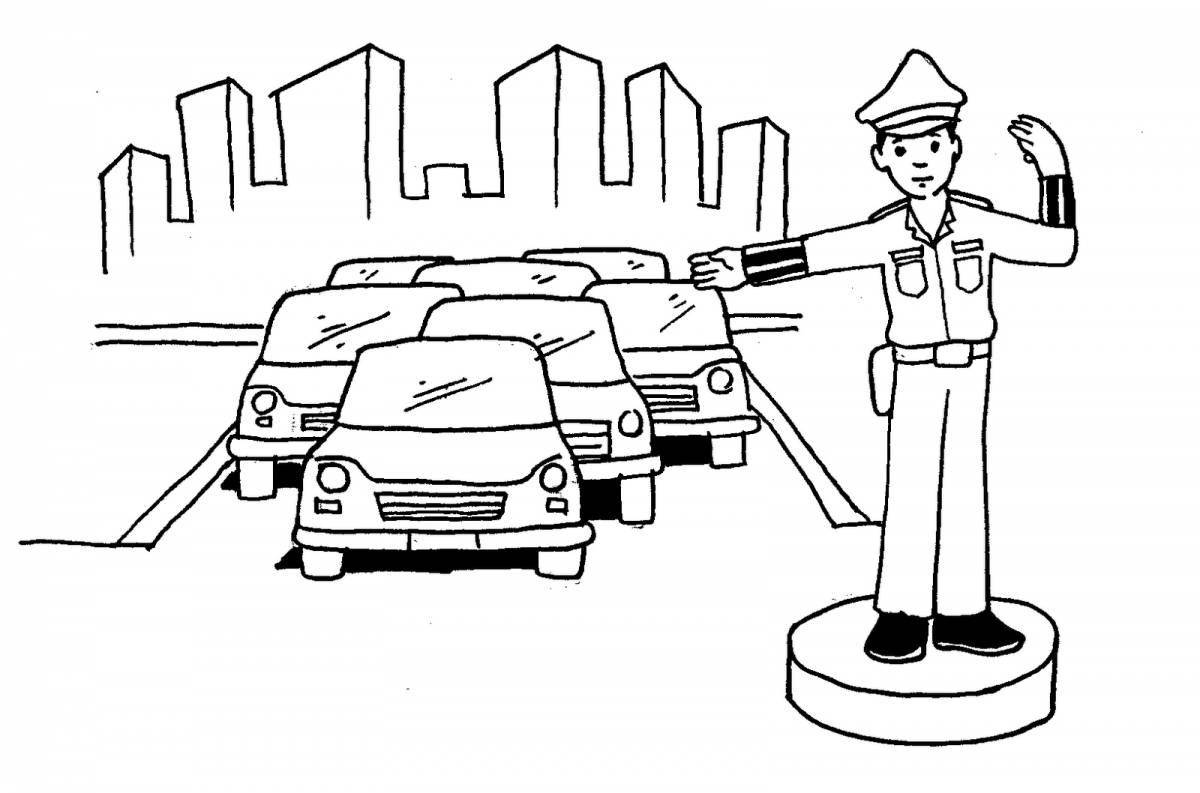 Color Explosive Crossroads coloring page