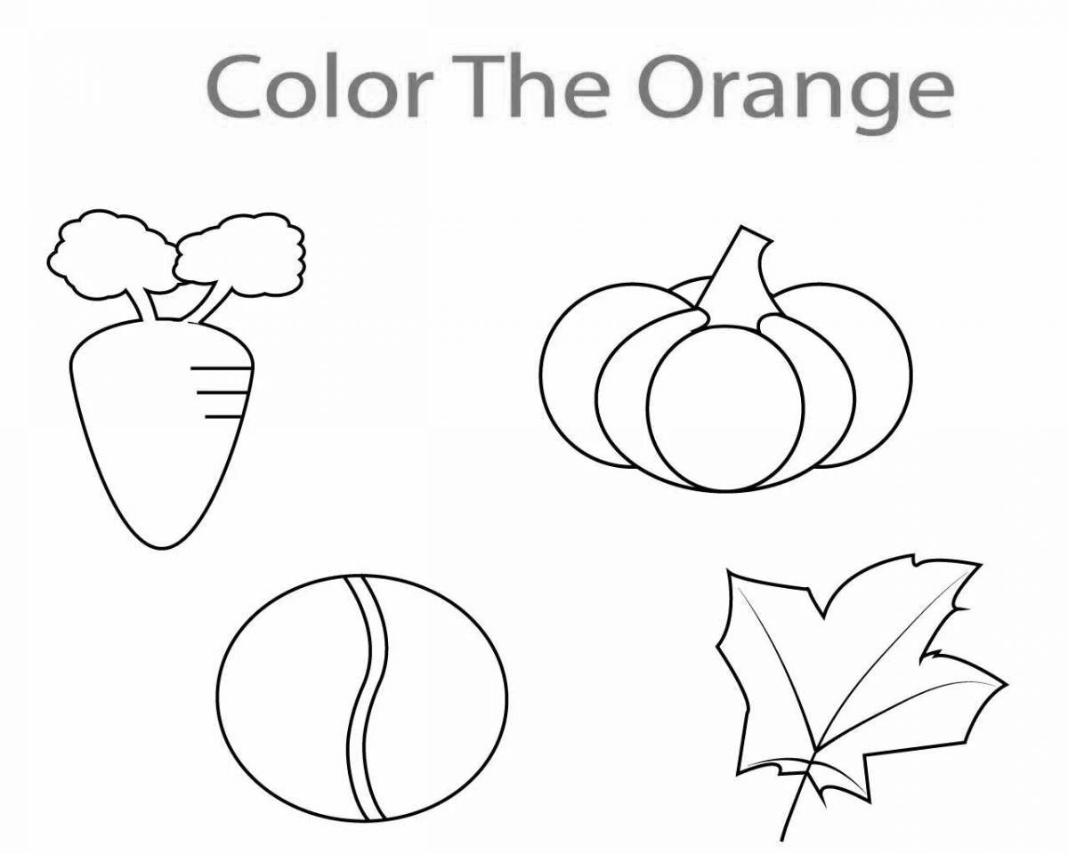 Glowing orange coloring page