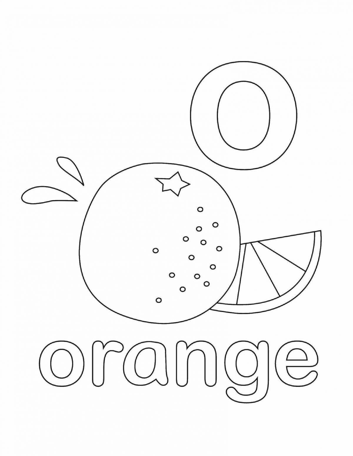 Мистическая оранжевая раскраска