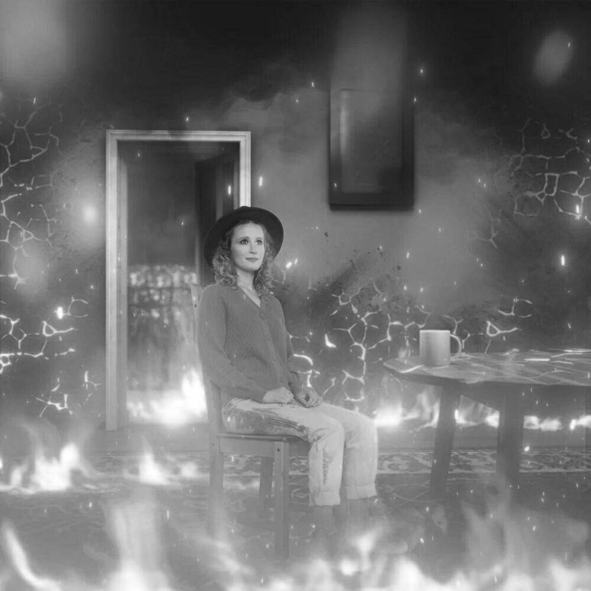 Photo Luminous coin coloring page