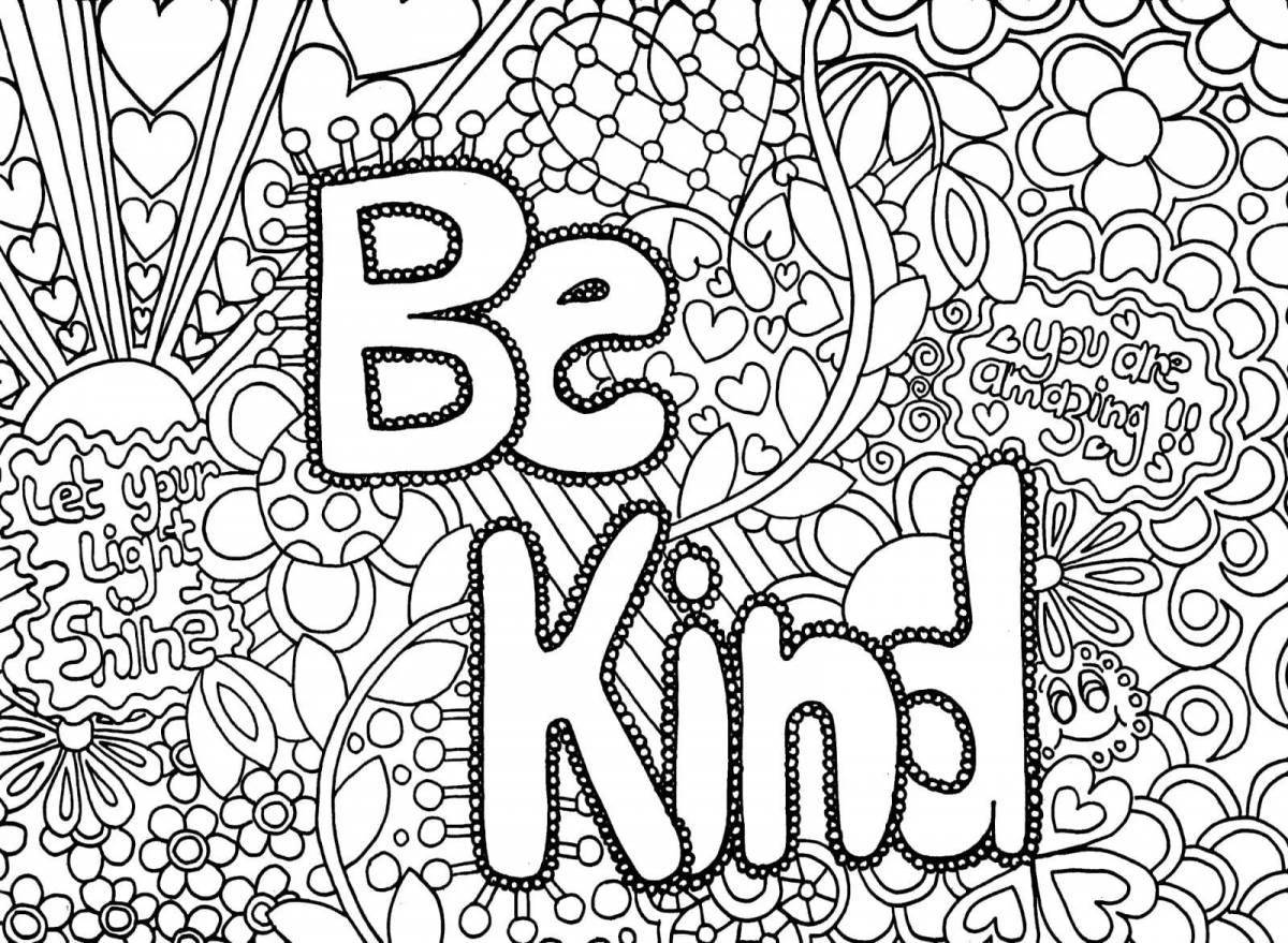 Calming nothing coloring page