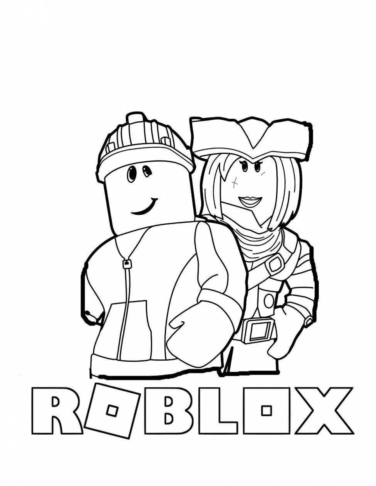 Robloxers cute coloring pages