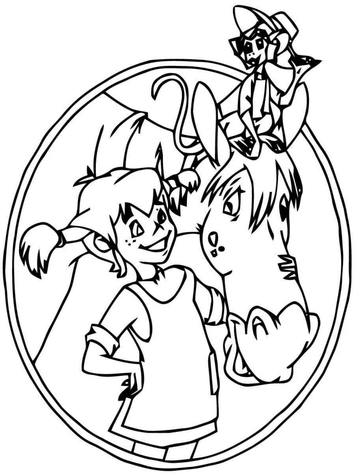 Coloring page joyful pippi