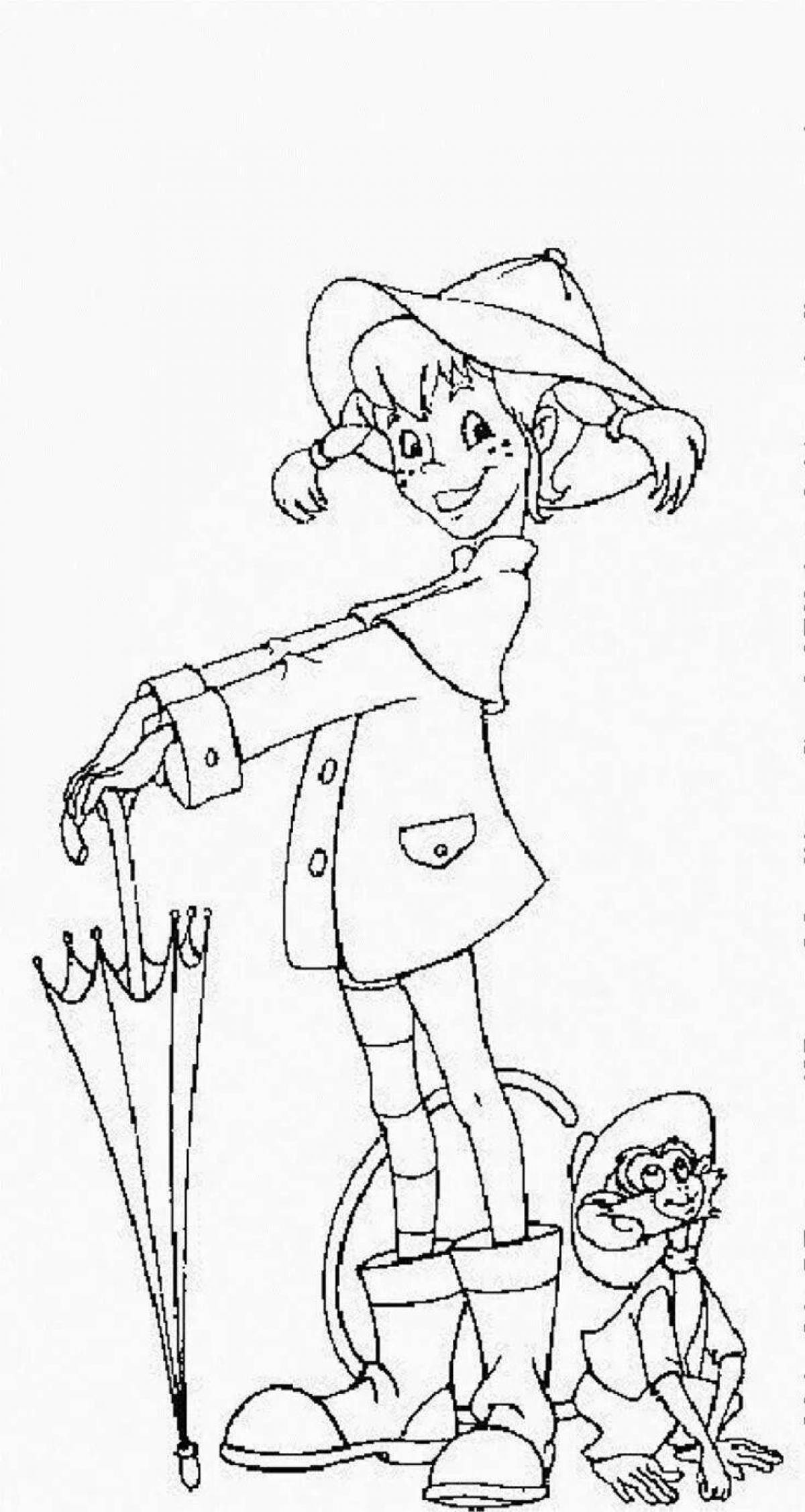 Charming pippi coloring book