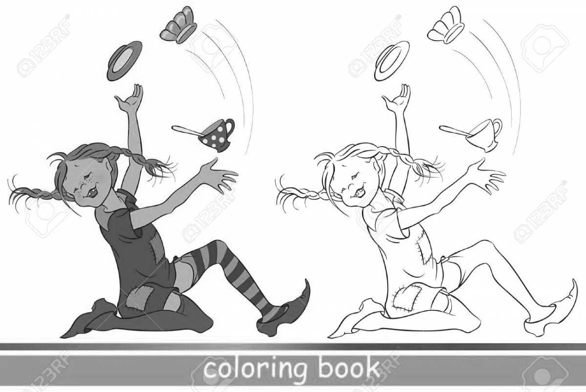 Coloring page sparkling pippi