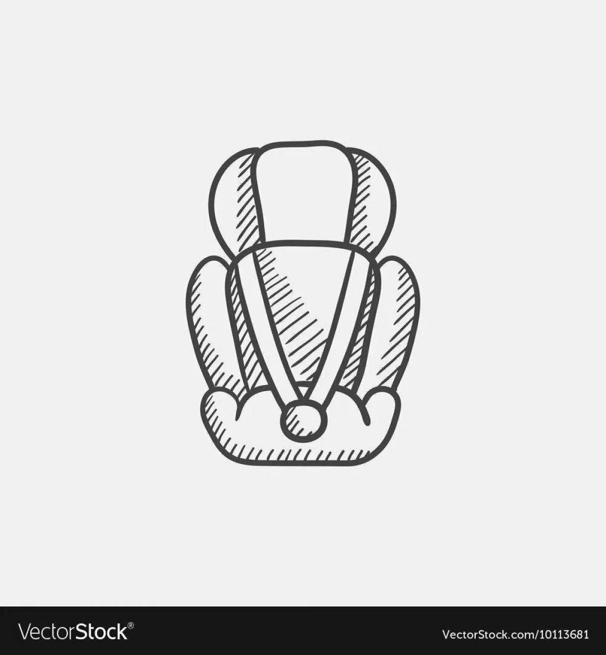 Раскраска grand car seat