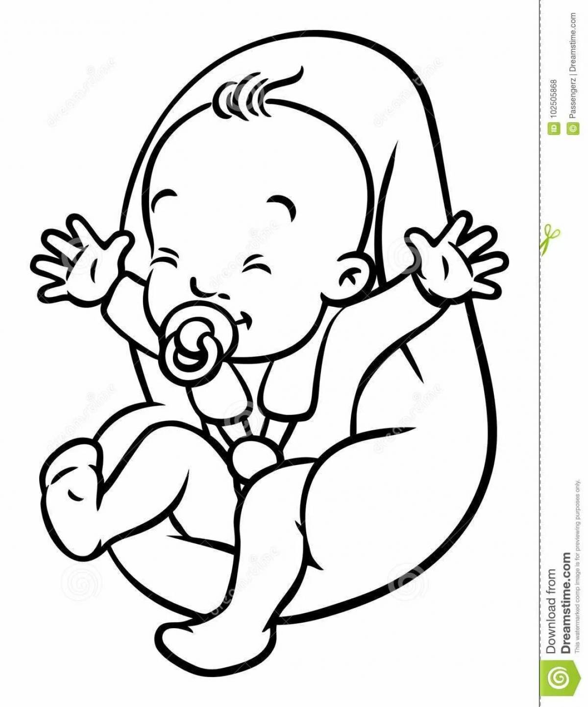 Intricate car seat coloring page