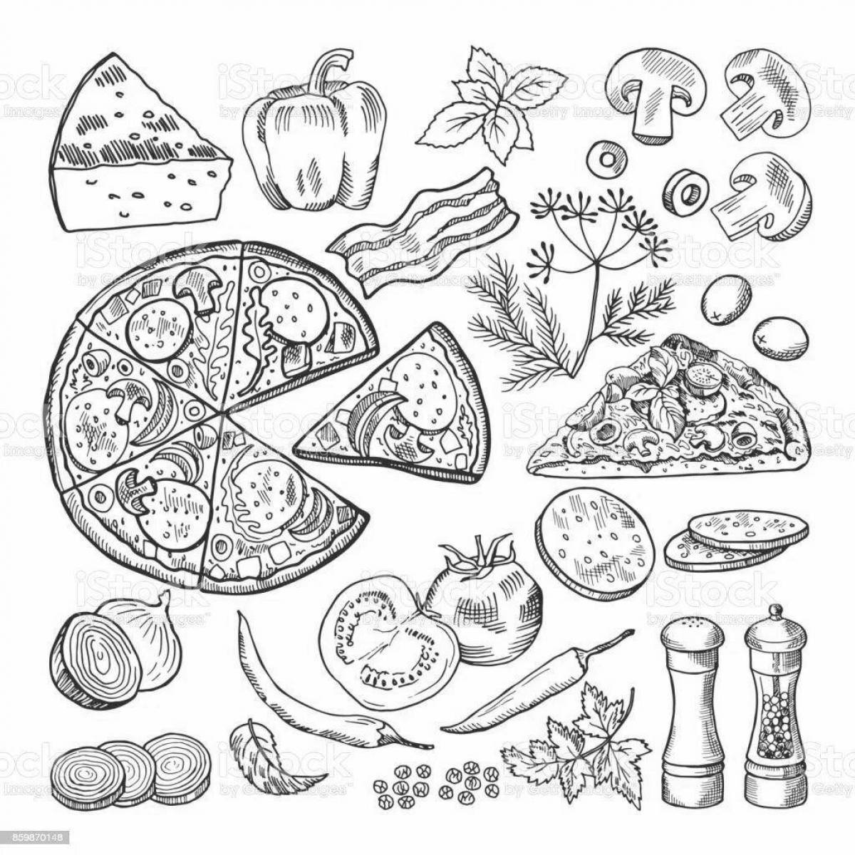 Nutritional ingredients coloring page