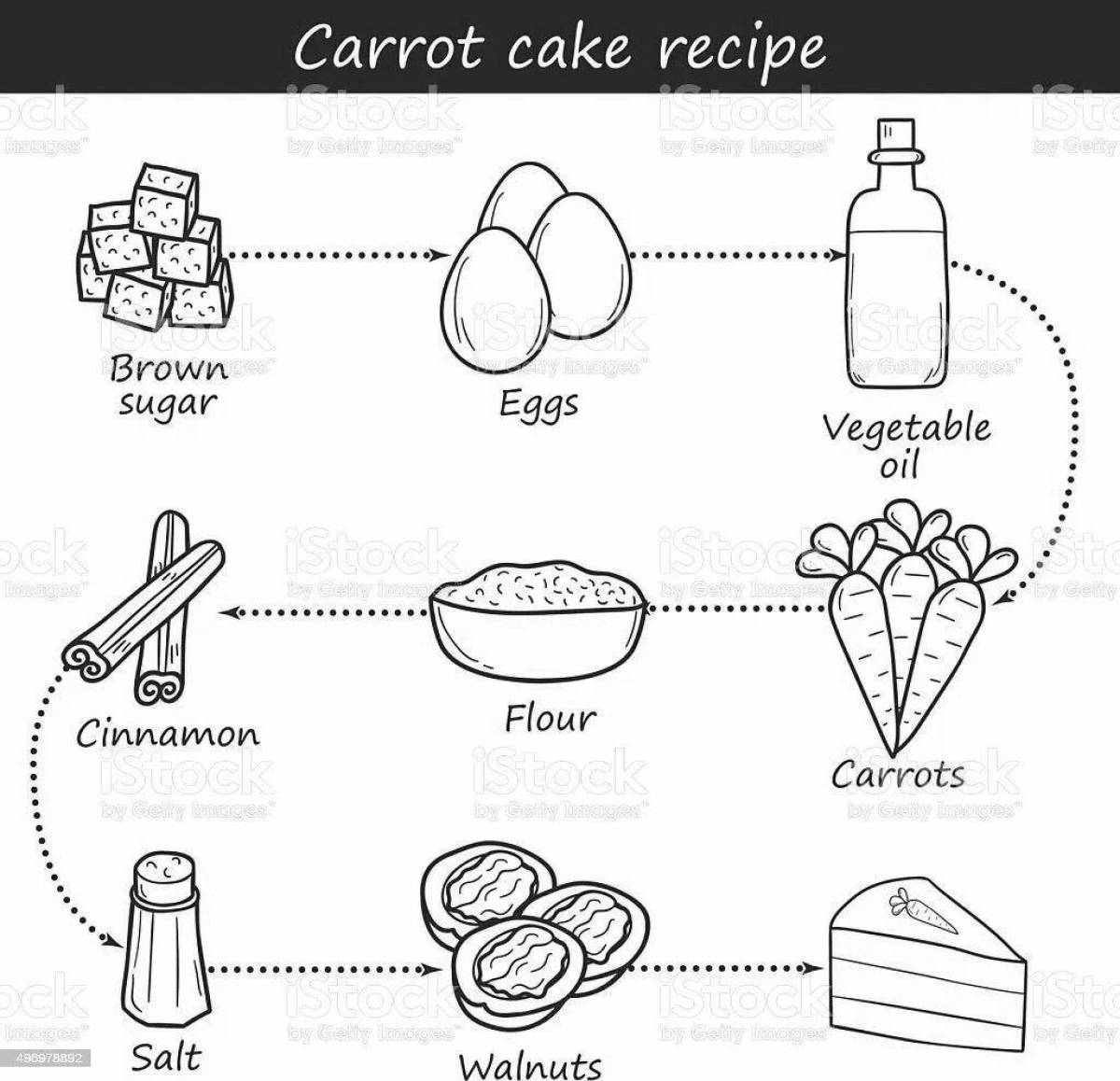 Coloring page attractive ingredients