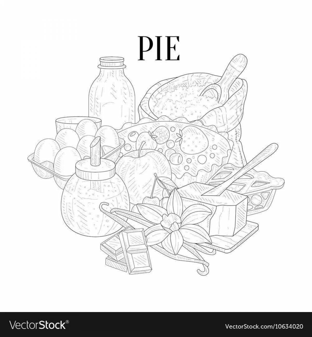Inviting ingredients coloring page