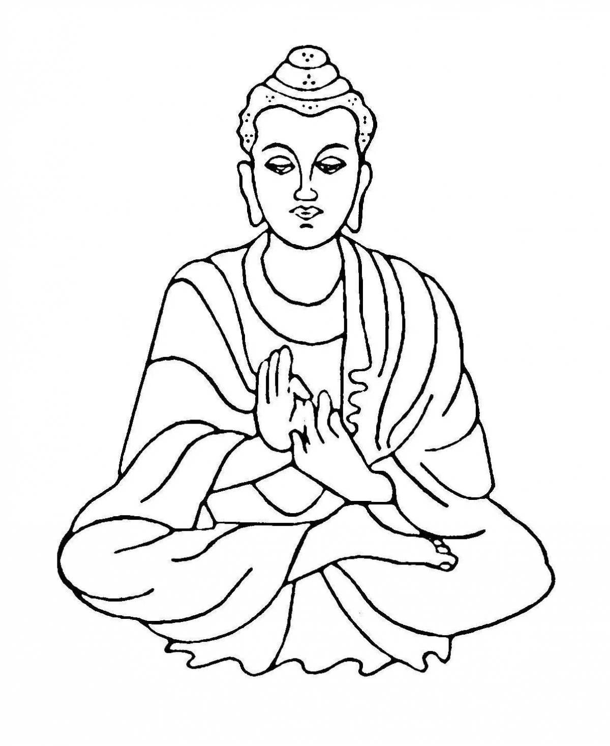 Coloring book blissful buddhism