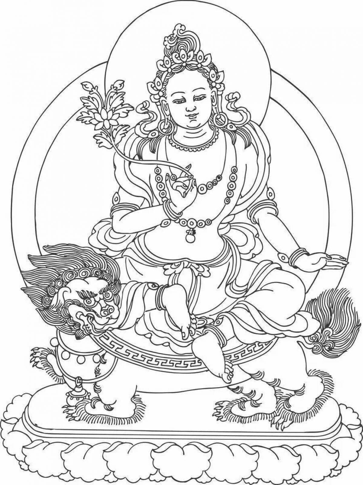 Glorious buddhism coloring book