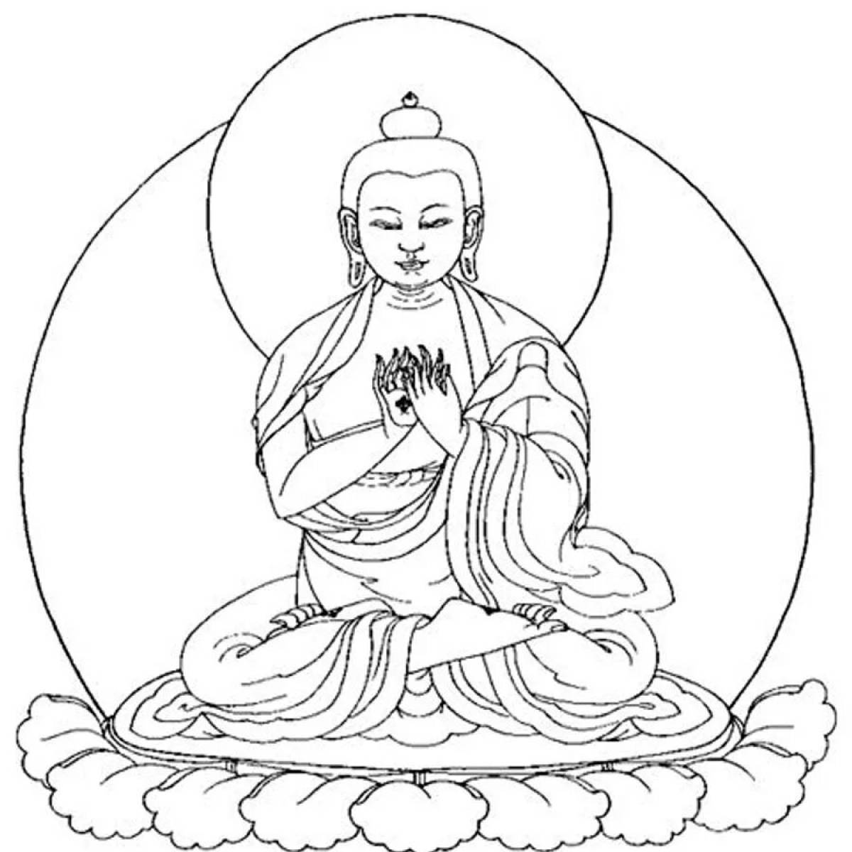 A fascinating coloring book of Buddhism