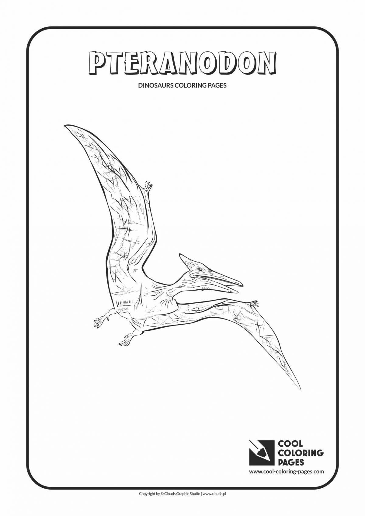 Pteranodon fun coloring book