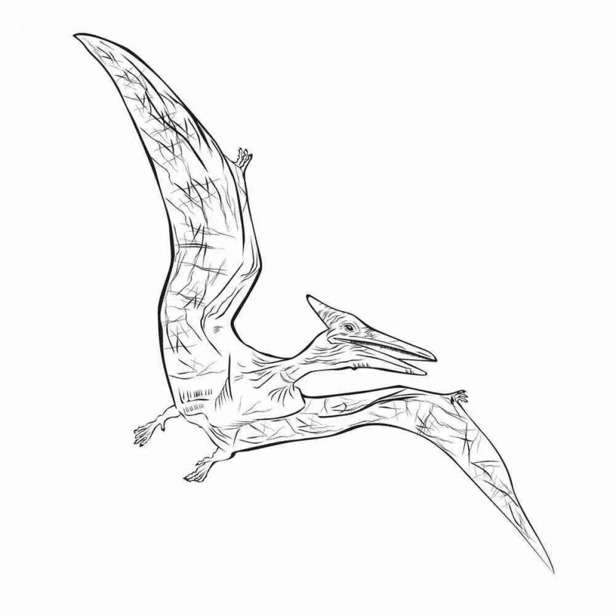Glowing Pteranodon coloring page