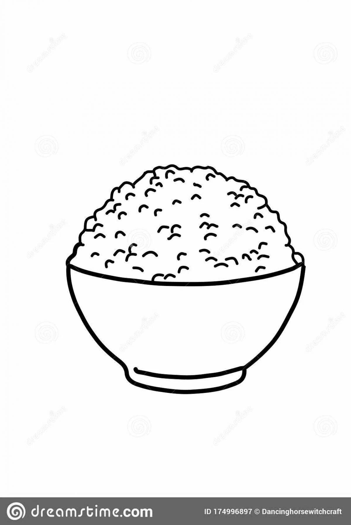 Coloring page cheerful pilaf