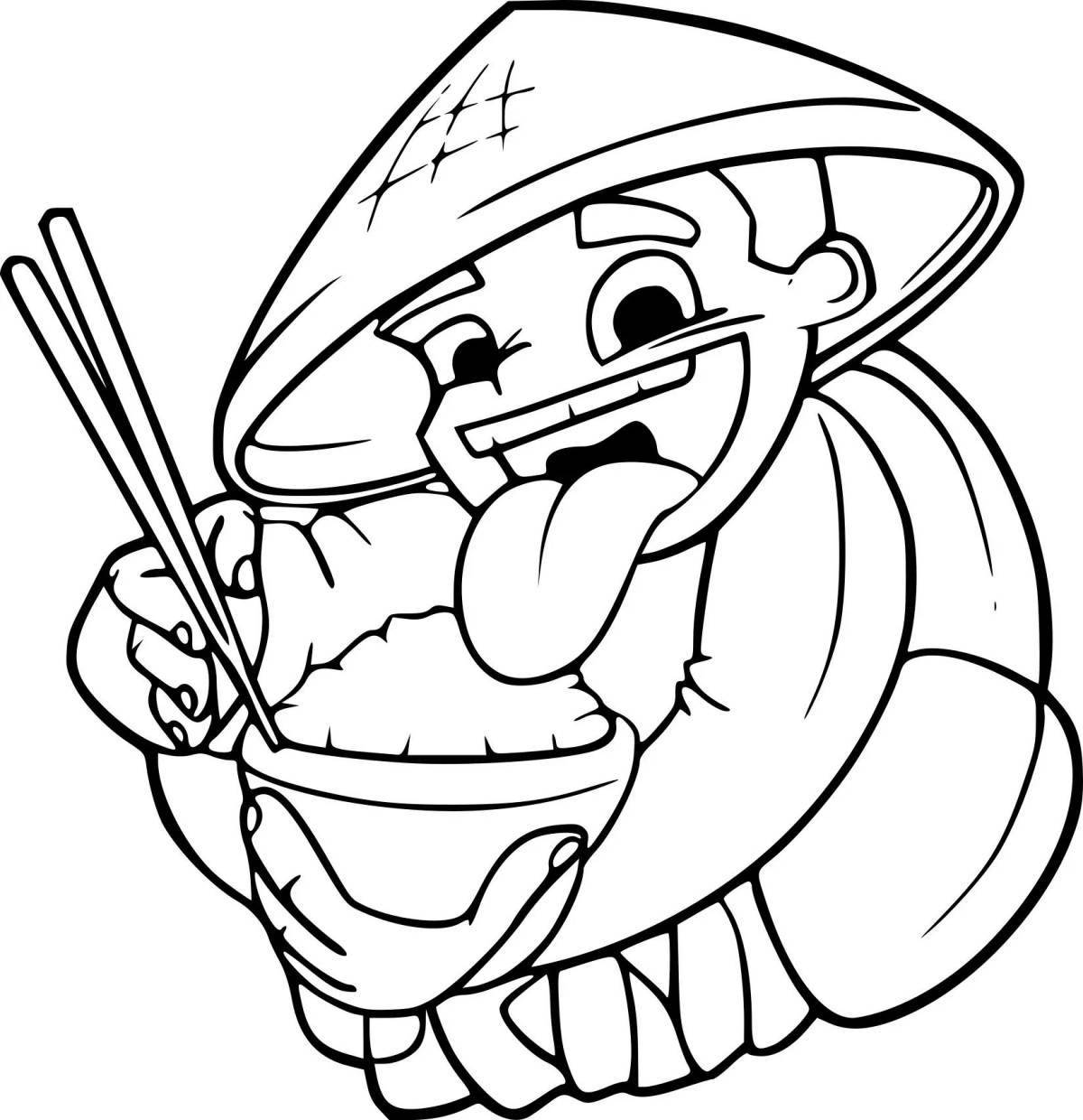 Coloring page fascinating pilaf