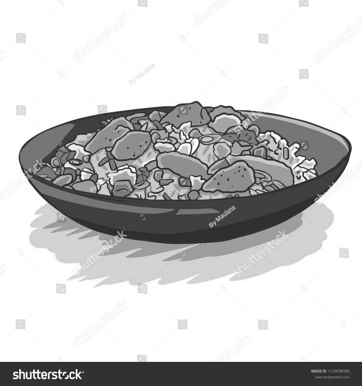 Раскраска Восхитительный плов-раскраска