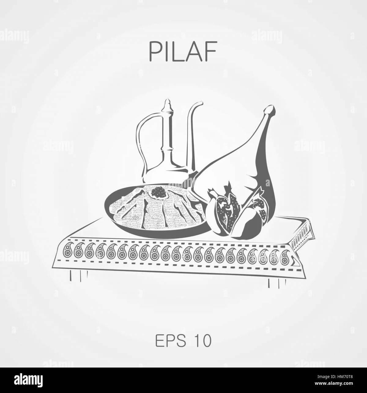 Раскраска Раскраска блестящий плов