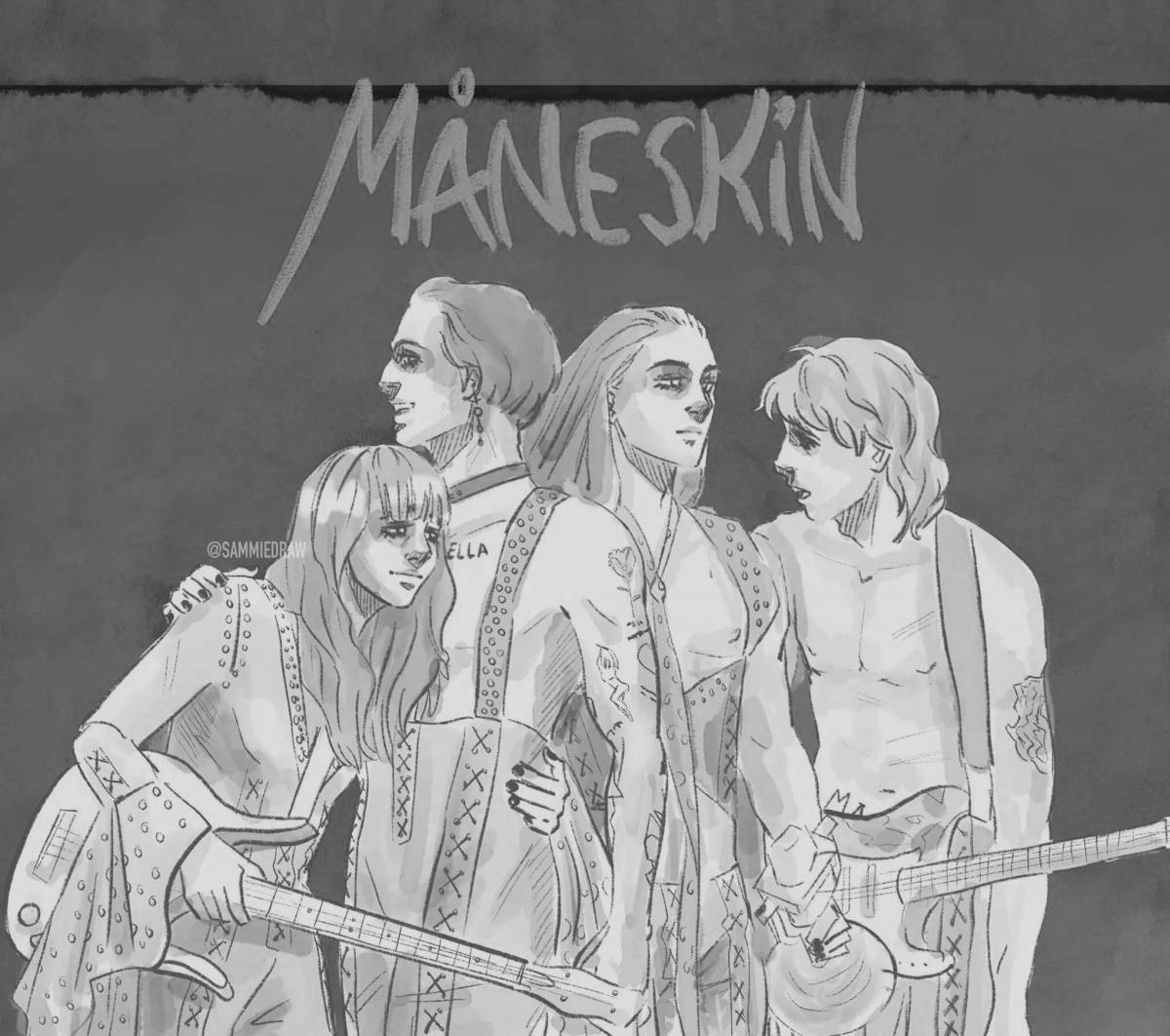 Cute maneskin coloring book