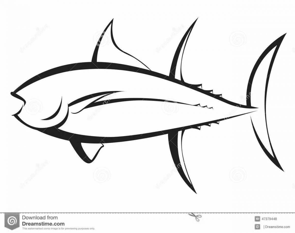 Интригующая раскраска тунца