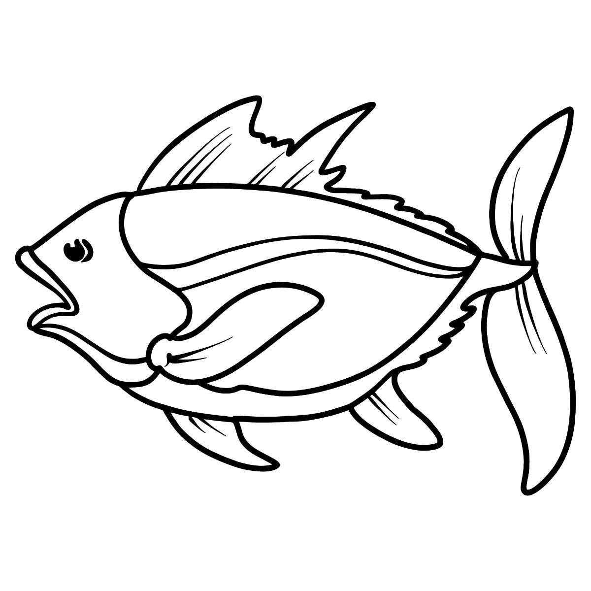 Amazing tuna coloring page