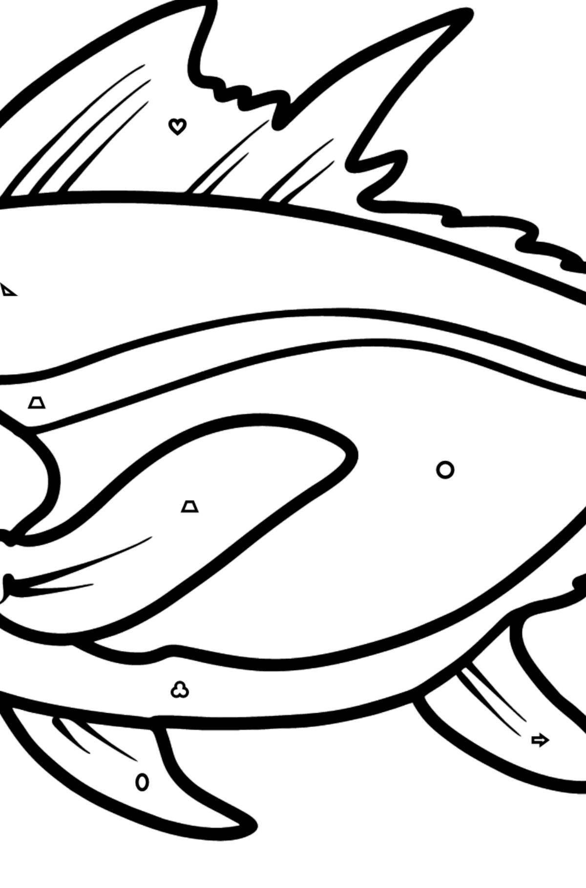 Awesome tuna coloring page