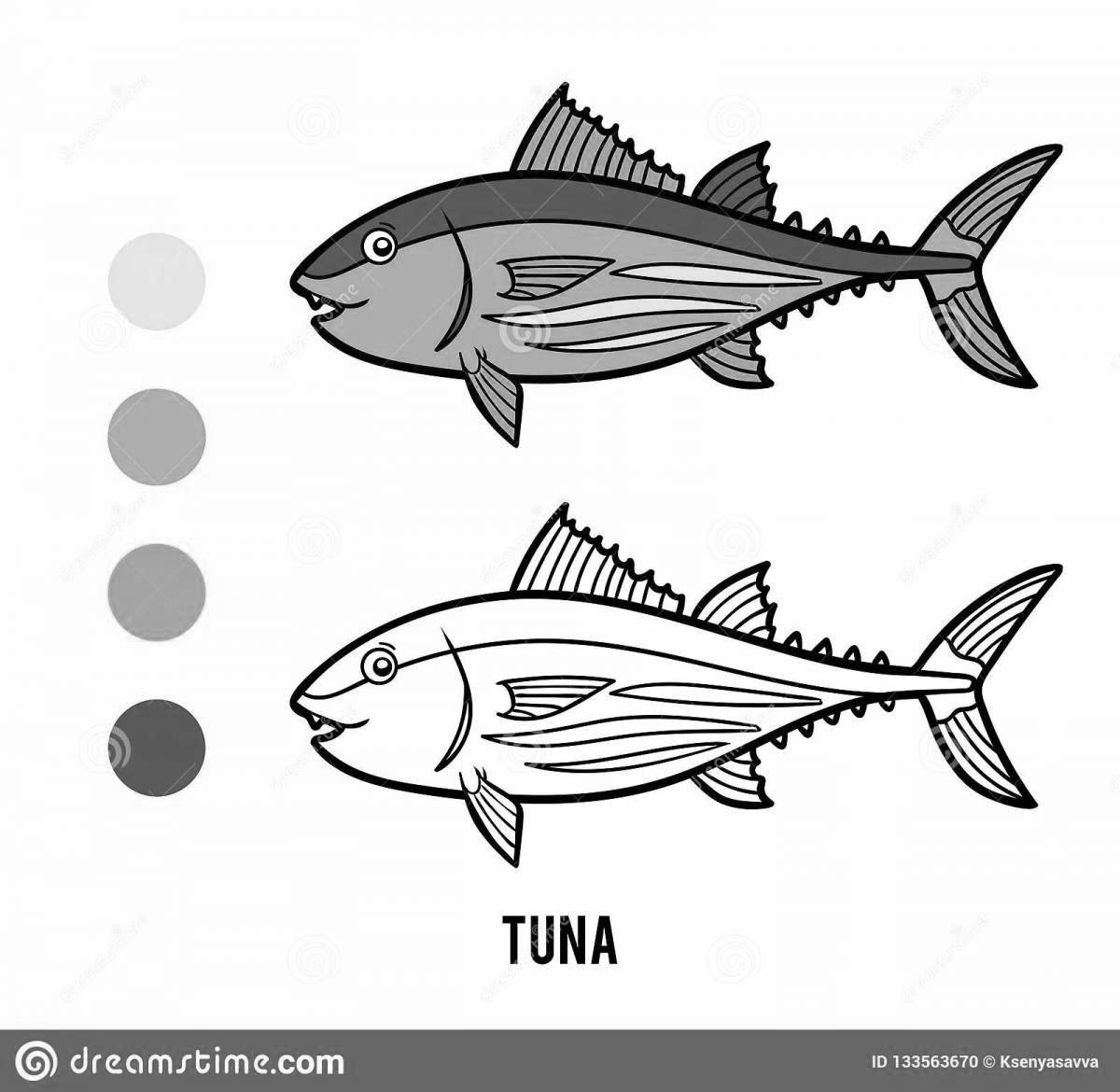 Стильная раскраска тунца
