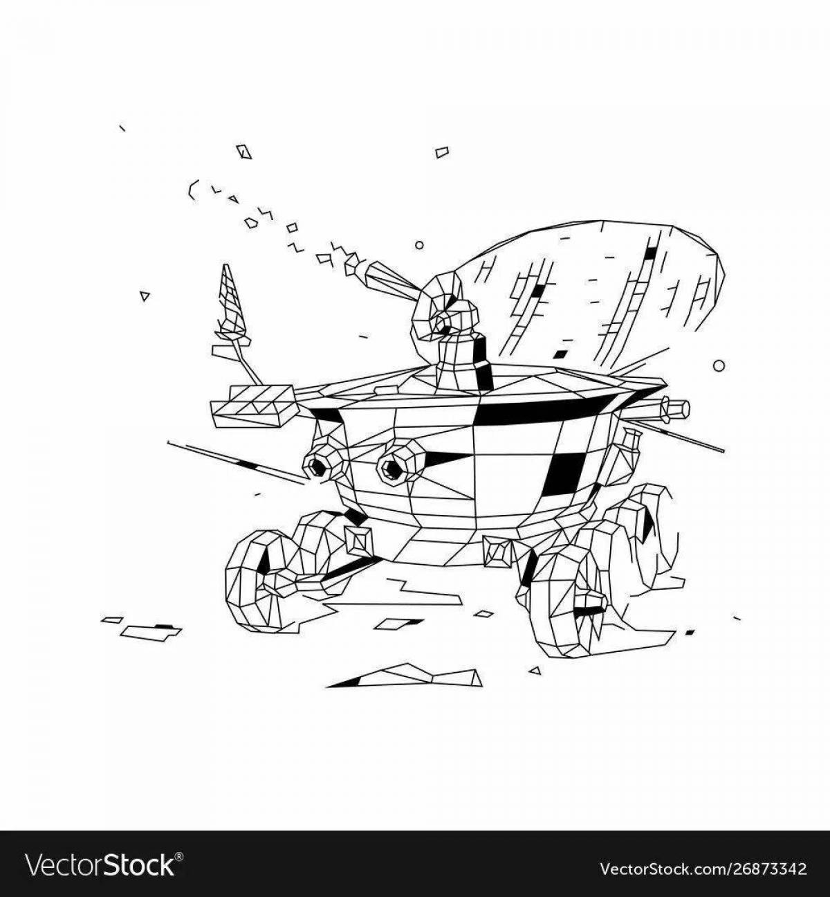 Bright coloring page rover